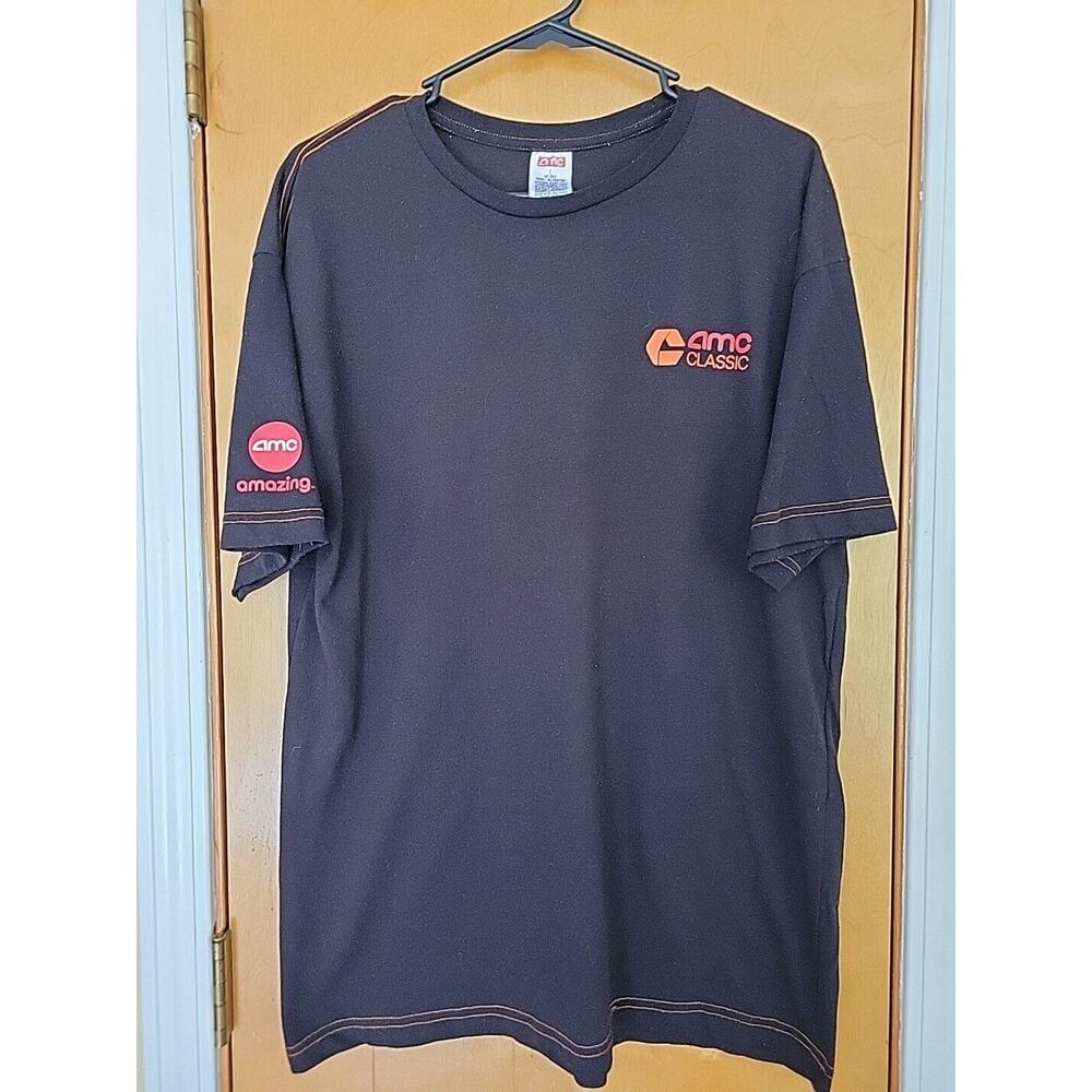 AMC Movie Theater Employee Unisex Uniform Shirt Sz Large AMC Classic Shirt Black